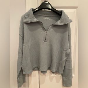 Abercrombie waffle 3/4 zip